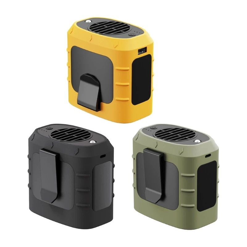 U55B Rechargeable 8000mAh Waist Fan with Power Function Wearable 3 Speed Adjustable Cooling Fan for Camping Outdoor