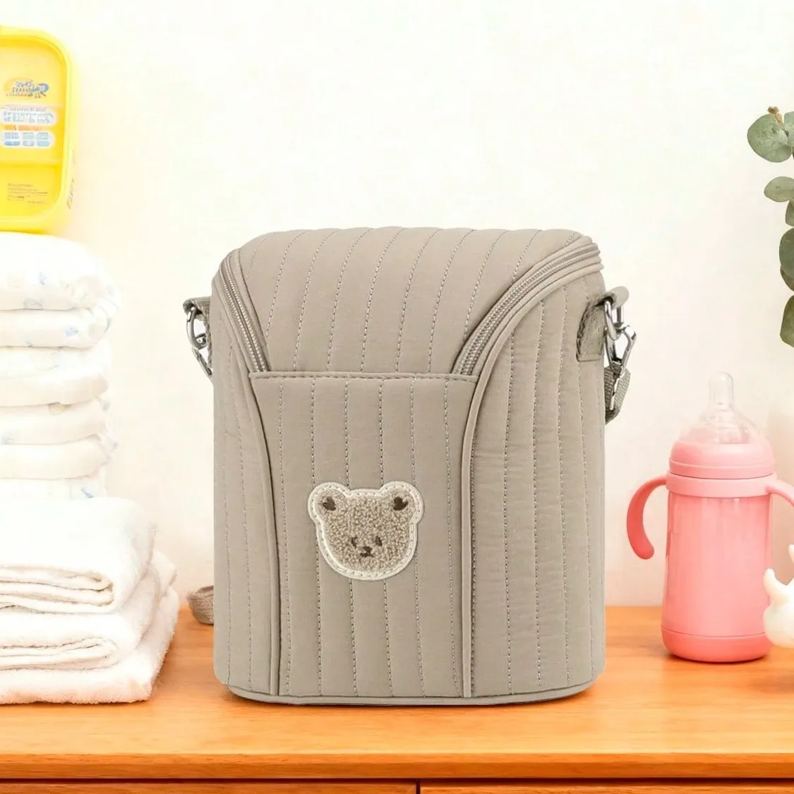 Babyfond Multifunctional Insulated Mommy Bag, Stroller Hanging Baby Bottle Organizer