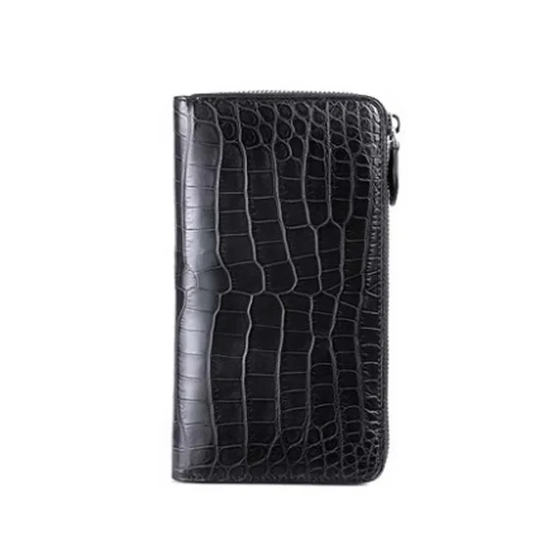 afanzhe  crocodile skin men wallet  male clutch bag  business  fashion long handbags crocodile leather men bag