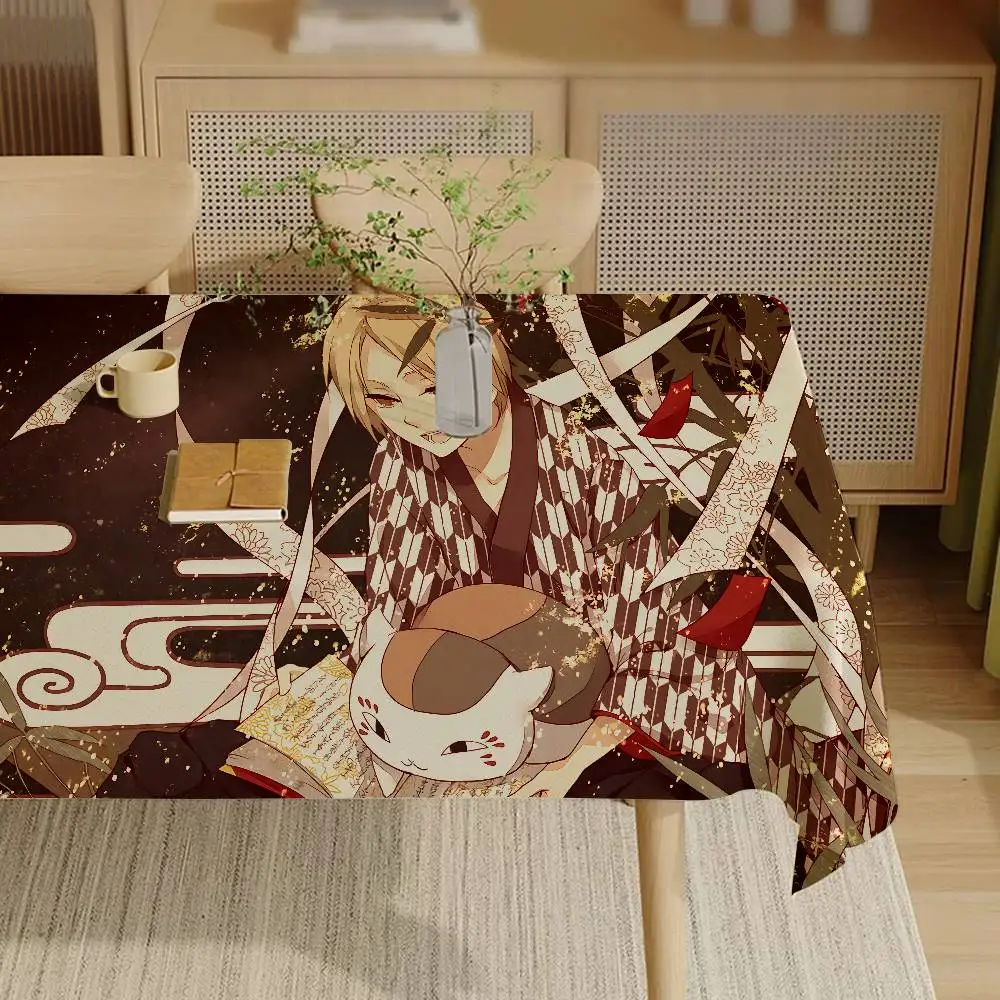 Natsume Yuujinchou Cartoon Washable TableCloth For Wedding Party Dining Banquet Decoration Luxuriou Table Table Protector Cloth