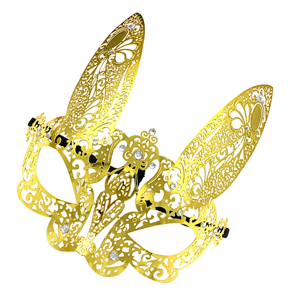 

Bunny Mask Masquerade Animal Party Supplies Mascara Masks Alloy Costume Silver Half Face Miss