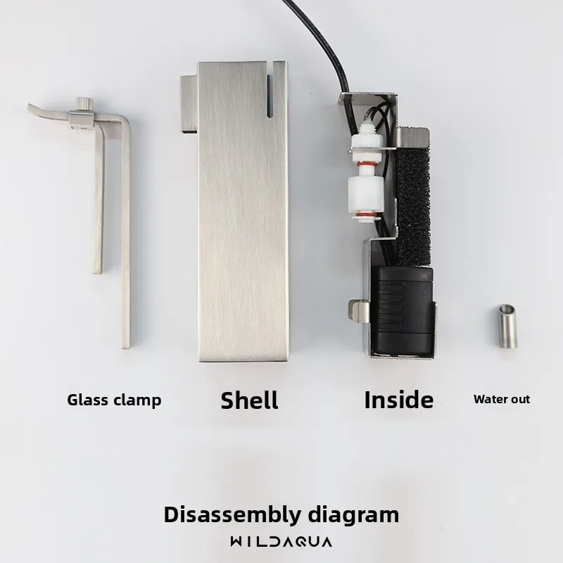 Stainless Steel Oil Removal Film Oil Absorber Aquarium Filter Fish Tank USB Built-in Hanging Filter Skimmer Aquarium Accessories view 5