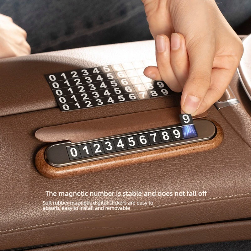 Car Interior Parking Phone Number Plate, Temporary Moving Card for Mercedes GLC GLE GLS