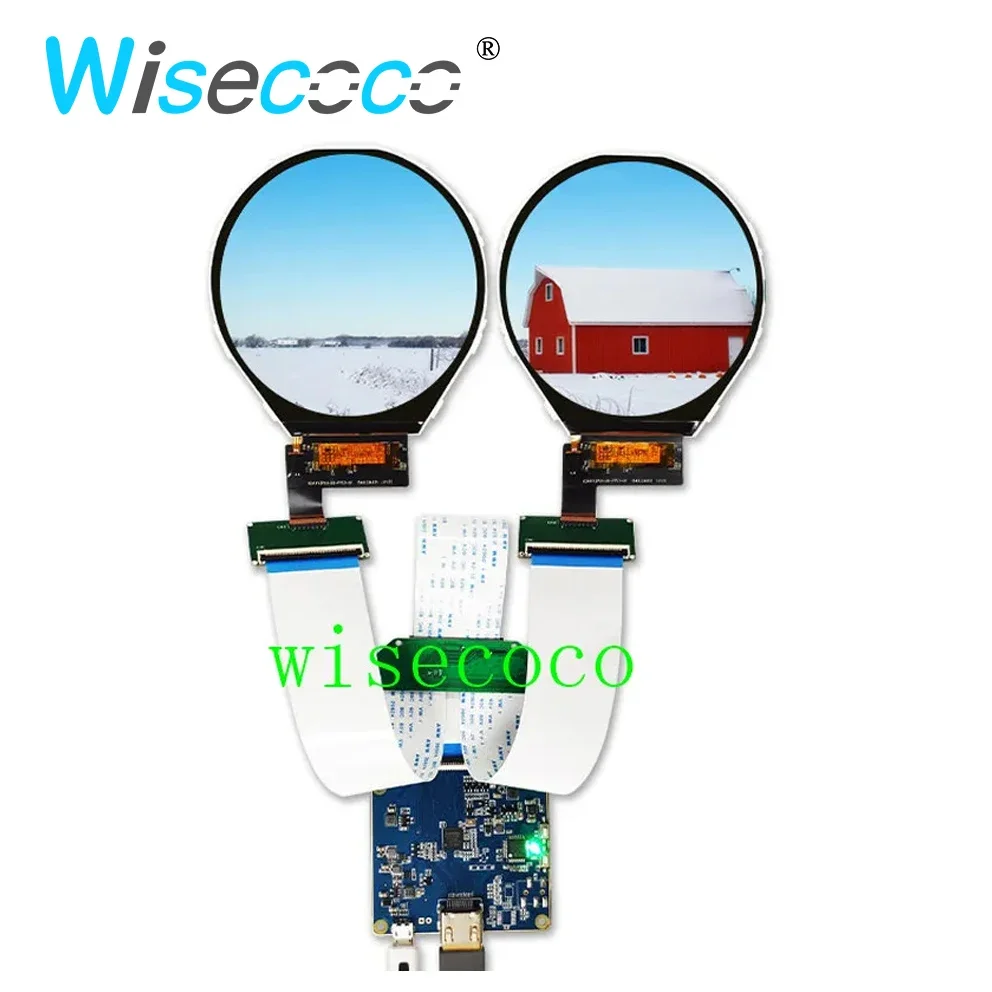 3.4 Inch IPS 800*800 TM034XVZP01 LCD Round Screen Display MIPI  Controller Board 39pins Idustrial Meters Panel Wisecoco