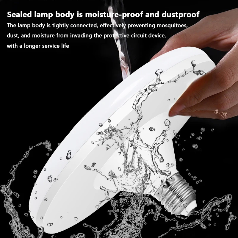 LED UFO Light Bulb Household Eye Protection Energy-saving Light E27 Screw Mouth Three Proof High-power Lighting Lamp