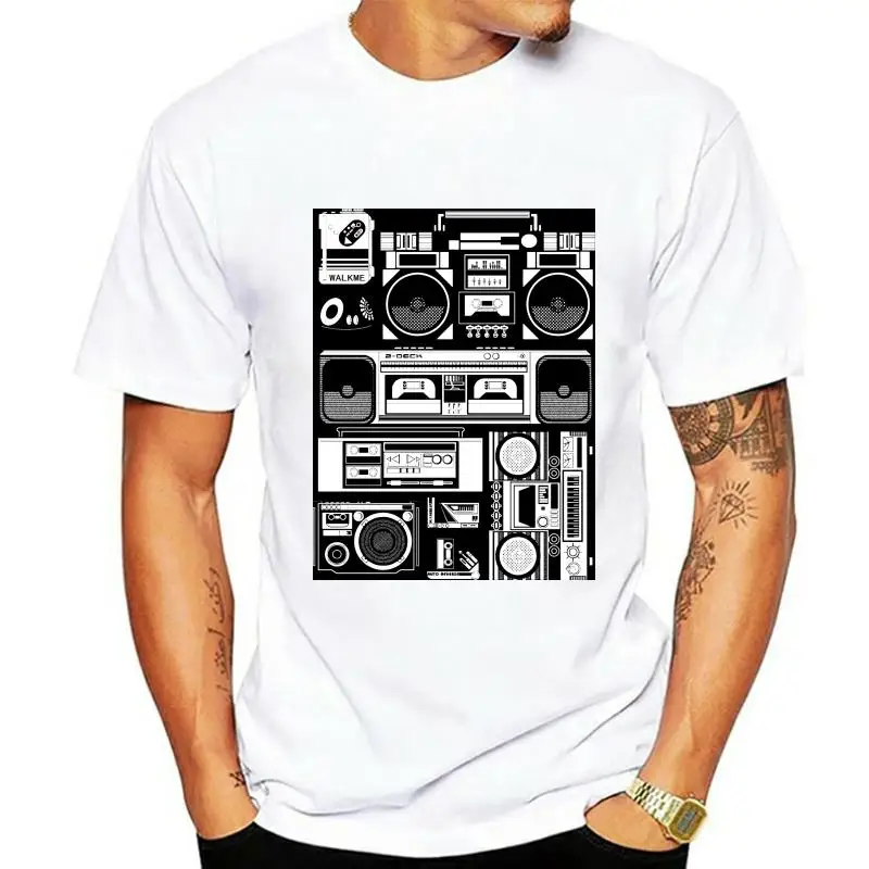 Radios T Shirt stereo speakers walkman receiver boombox cassette deck partees Music Bucketfeet