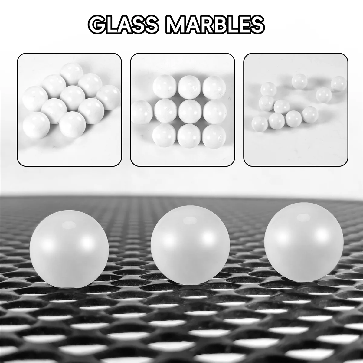 

BFYL-10 Pcs Marbles 16mm glass marbles Knicker glass balls decoration color nuggets toy white