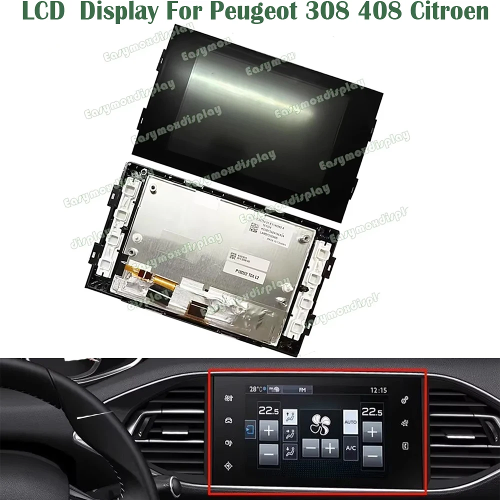 

Original 7Inch LCD Display Touch Screen LAM0703608B GCX156AKS-E For Peugeot 308 408 Citroen Car Navigation Screen Repairment