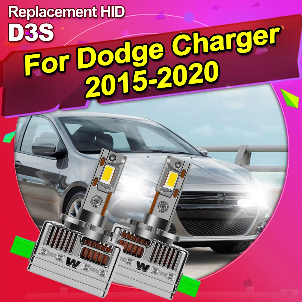 

For Dodge Charger 2015-2020 2PCS D3S D3R LED Headlight Bulbs Kit Replace HID 6000K Bright White Car Light Upgrade