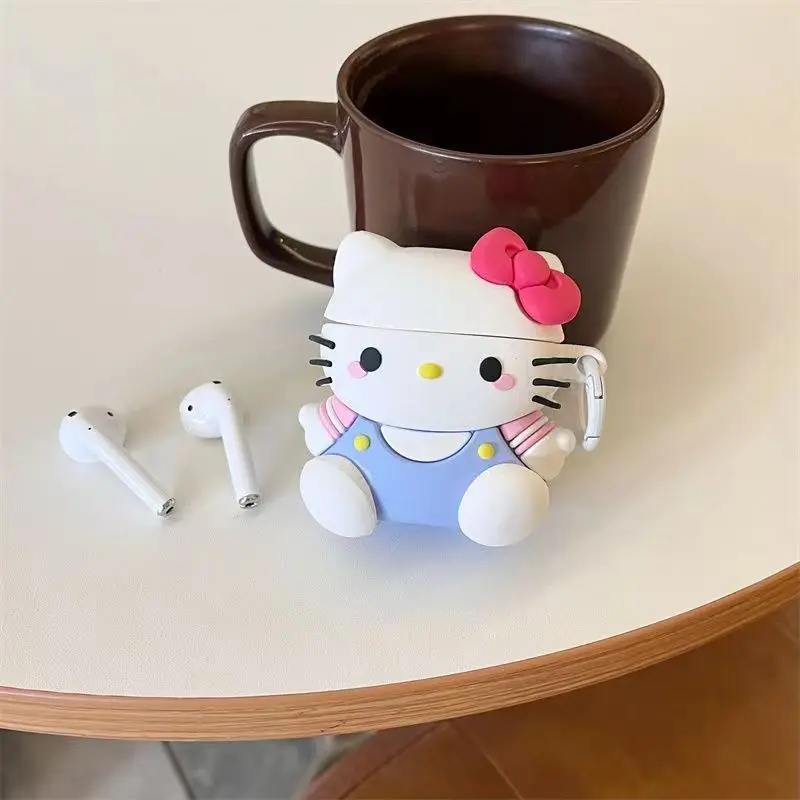 Cute Cartoon KT Silicone Case For Apple AirPods 2 3 4 Pro 2 Pro3 Earphone Charging Headphones Case Airpods Protect Cover