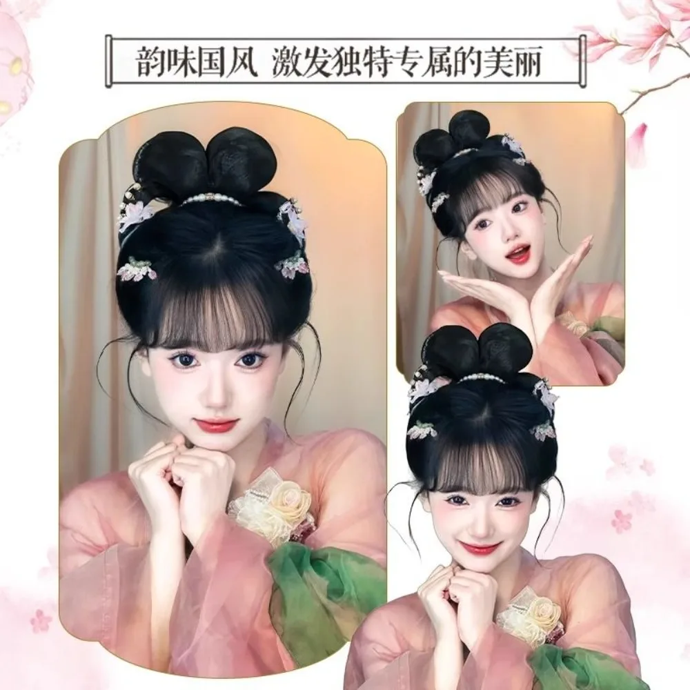 Hanfu-haarstukset - Kant-en-klare tang-stijl broodjesmaker ‌ ‌ Clip-in oude Chinese Hanfu kostuum haaraccessoires