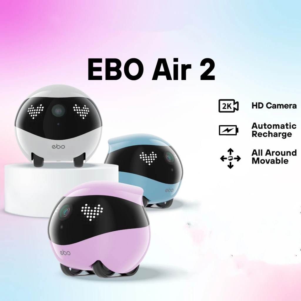 Enabot EBO AIR2 Intelligent Robot Wireless Camera Robot Remote Monitoring Pet Companion Robot Realtime Control Custom Gift