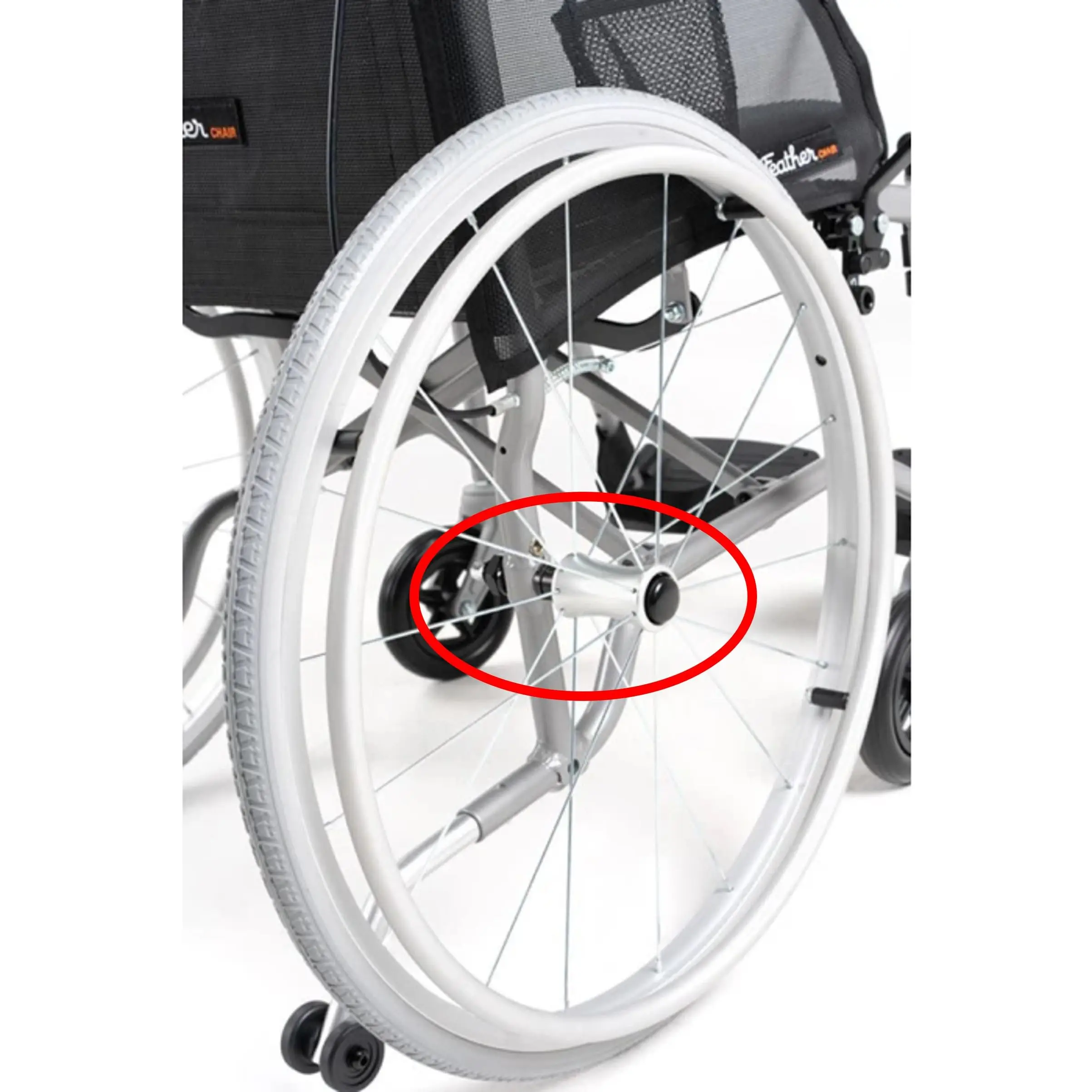AXLES à dégagement rapide pour fauteuils roulants Sport-grand bouton rond noir. Choisissez votre taille
