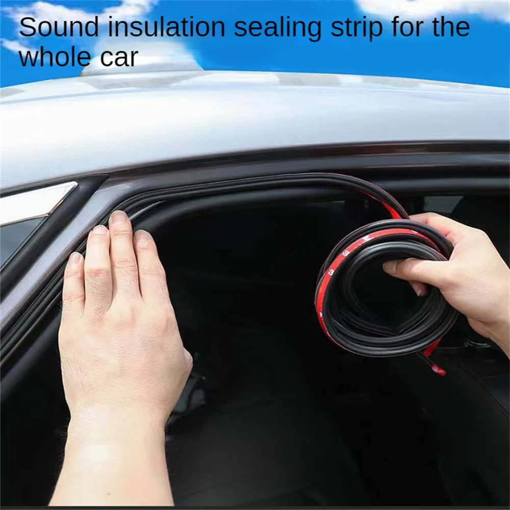 Sealing Strip Strong Tensile Strength Eliminate Wind Noise Noise Reduction Door Seal Double Layer Car Rubber Protection Layer