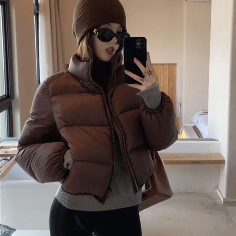 Cappotto Parka invernale corto da donna 2025 Nuova giacca in cotone caldo antivento American Street All Match Capispalla a maniche lunghe da donna