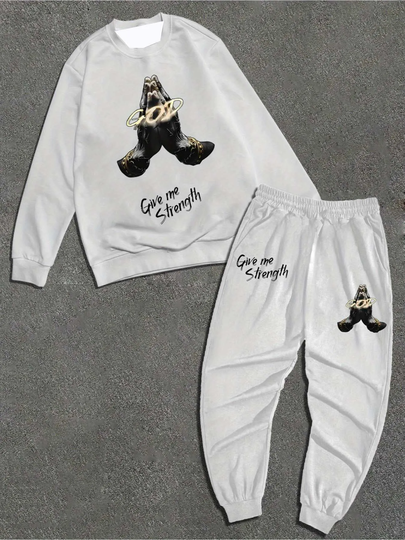 

Новинка 2023 года, осенне-зимний мужской спортивный комплект Y2K, простой модный комплект с 3D принтом, подходит для мужчин, уличный повседневный комплект из 2 предметов для отдыха