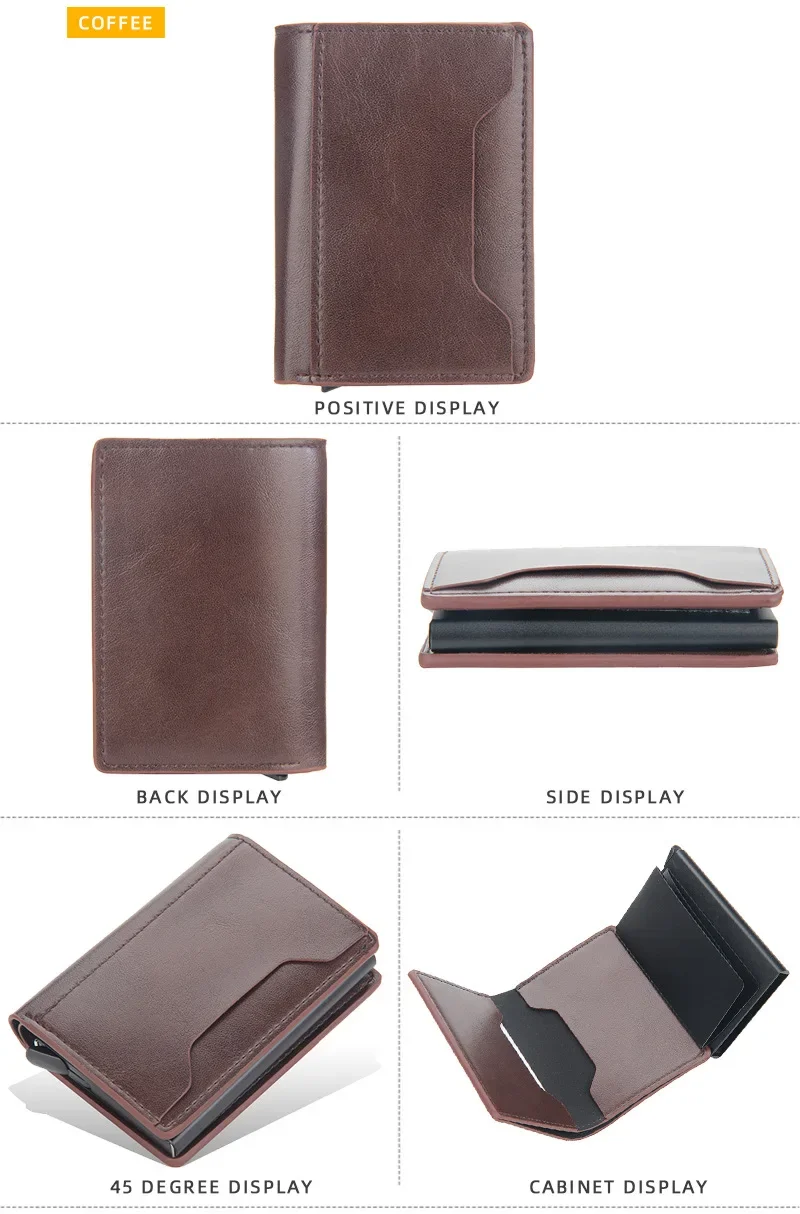Business Magnetic Card Solt Case for Magsafe Functions Phone Case Card Holder Wallet Luxury PU Leather Men Slim Purses Pocket
