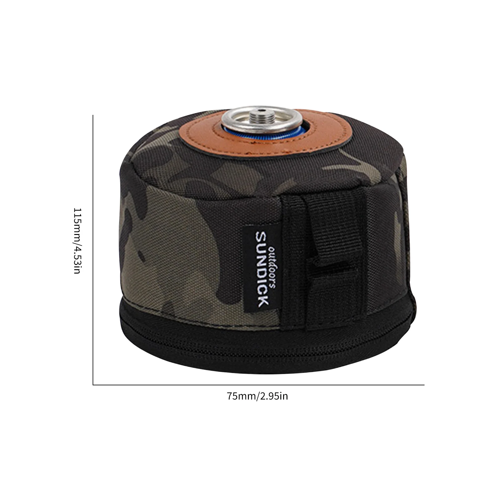16 Oz Gas Canister Cover Pouch – Polyester, Khaki, 4.5” X 5.3”, Lightweight Anti-Fall Protector For Outdoor Stoves