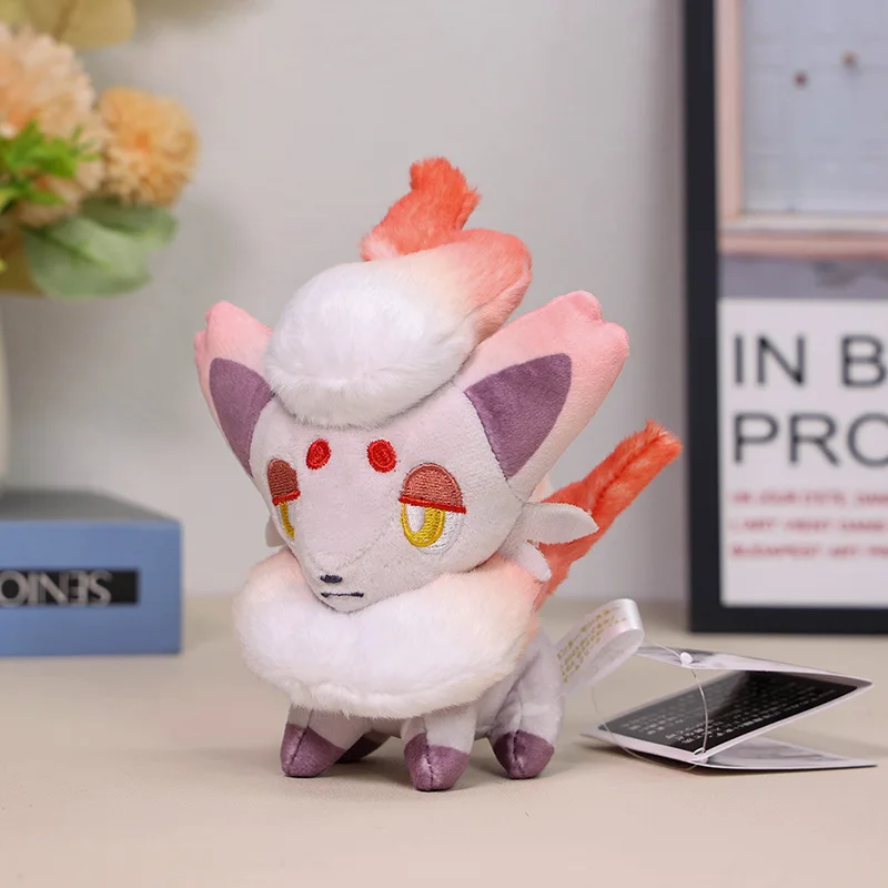 Nuevo estilo Zorua Hisuian Zorua brillante Pokemon llavero de juguete de peluche juguetes de peluche regalos de cumpleaños de alta calidad