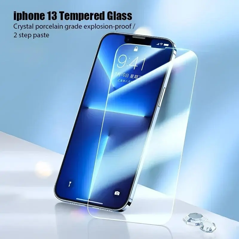 5Pcs Anti-Burst Tempered Glass For iPhone 14 15 13 12 11 Pro Max Screen Protector For iPhone 14 15 Plus X XR XS Protective Film