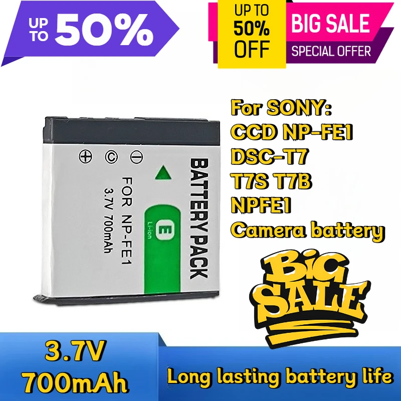 

3.7V 700mAh Digital Batteries for SONY CCD NP-FE1 camera battery DSC-T7 T7S T7B NPFE1 battery