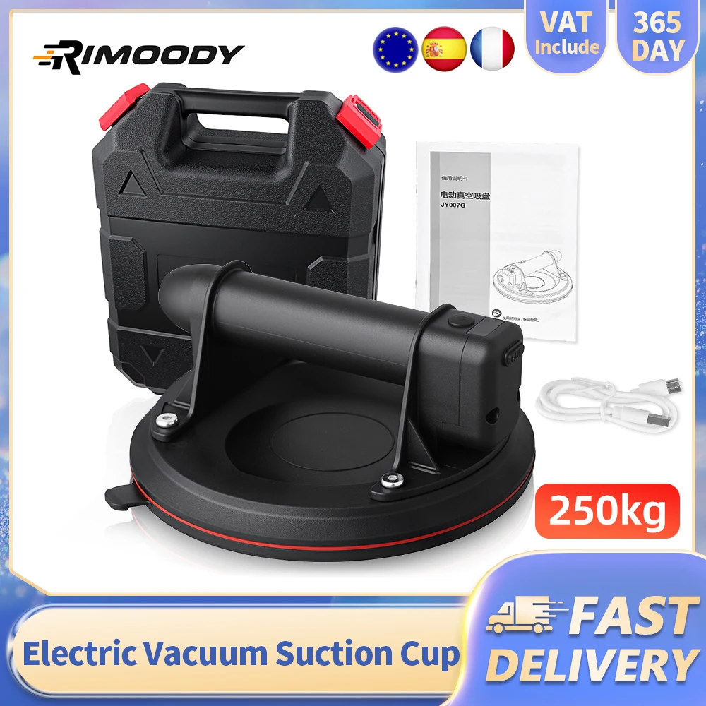 Rimoody 8 '' Display Intelligente Ventosa Elettrica a Vuoto 250KG di Carico Heavy Duty Granito Piastrelle di Vetro Sollevatore di Manipolazione Elettrica