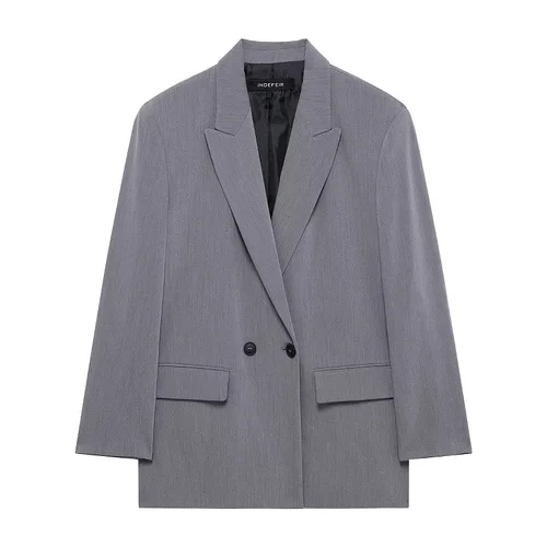 Imagen 2 del producto MUJER Blazers de sastrería para mujer, chaqueta recta de oficina para mujer, novedad en prendas de vestir exteriores, chaqueta informal para mujer, chaquetas de manga larga para mujer