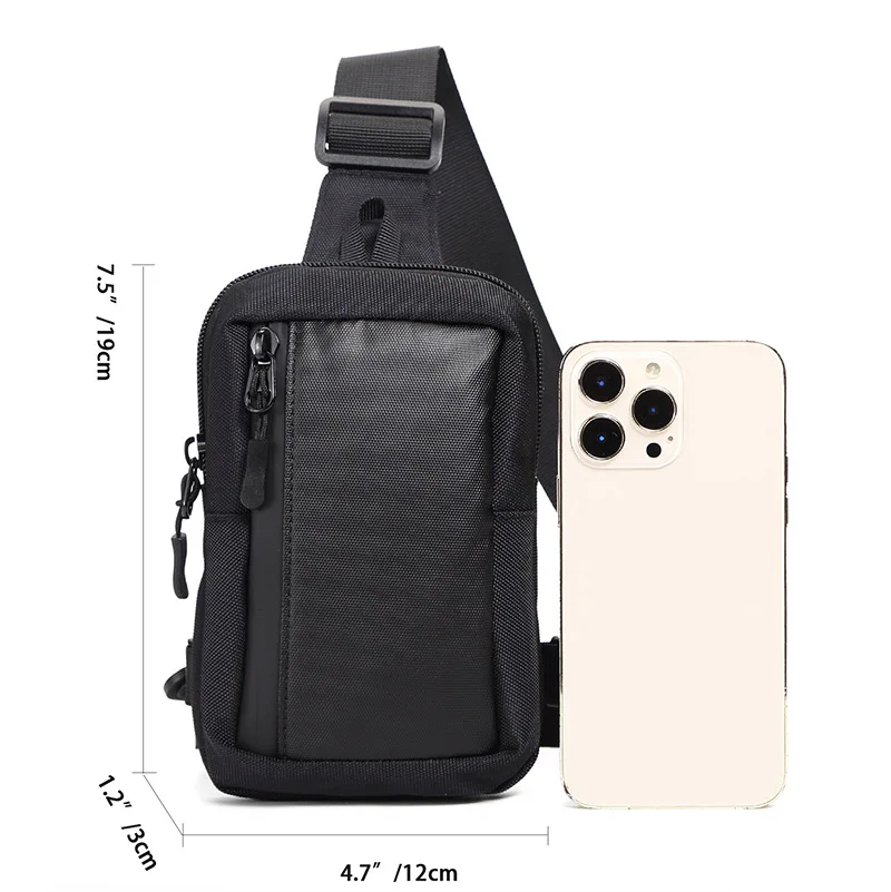 2024 New Single Shoulder Chest Bag Outdoor Sport Running Crossbody Bags Men\'s Mini Lightweight Simple Waist bag sacoche homme 가방