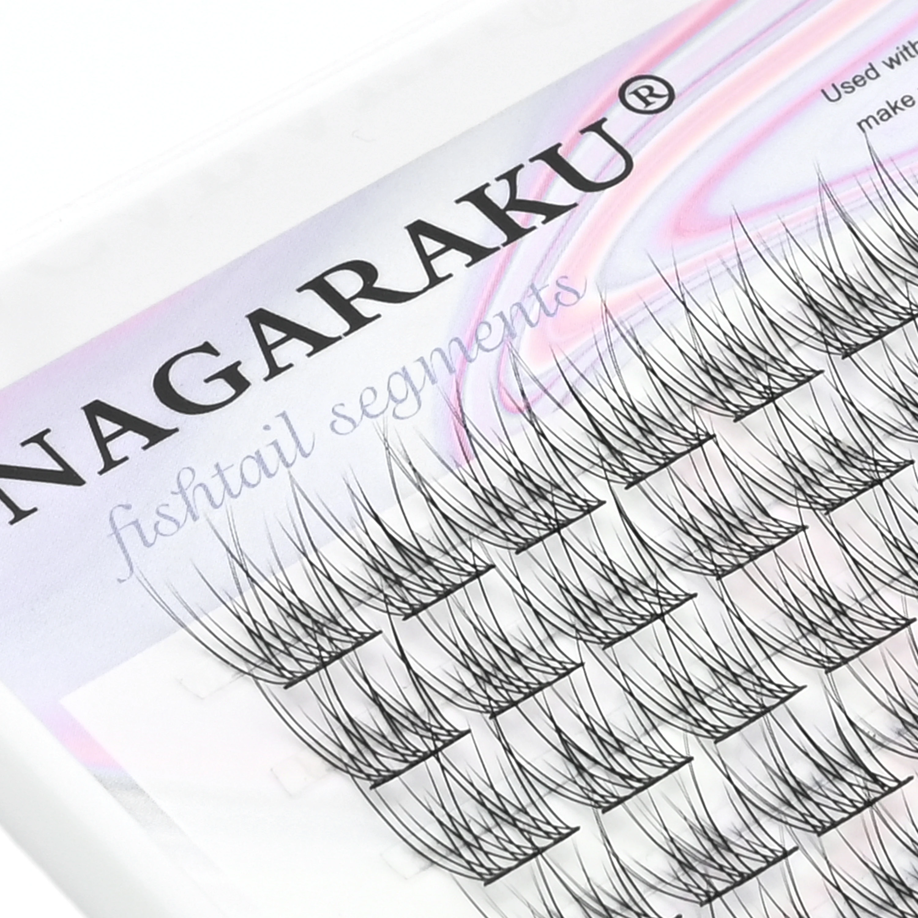 NAGARAKU False Eyelashes Triple FishTail Lashes Bonded Cluster Lashes Makeup Individual Self Grafting Eyelash Extension Manga