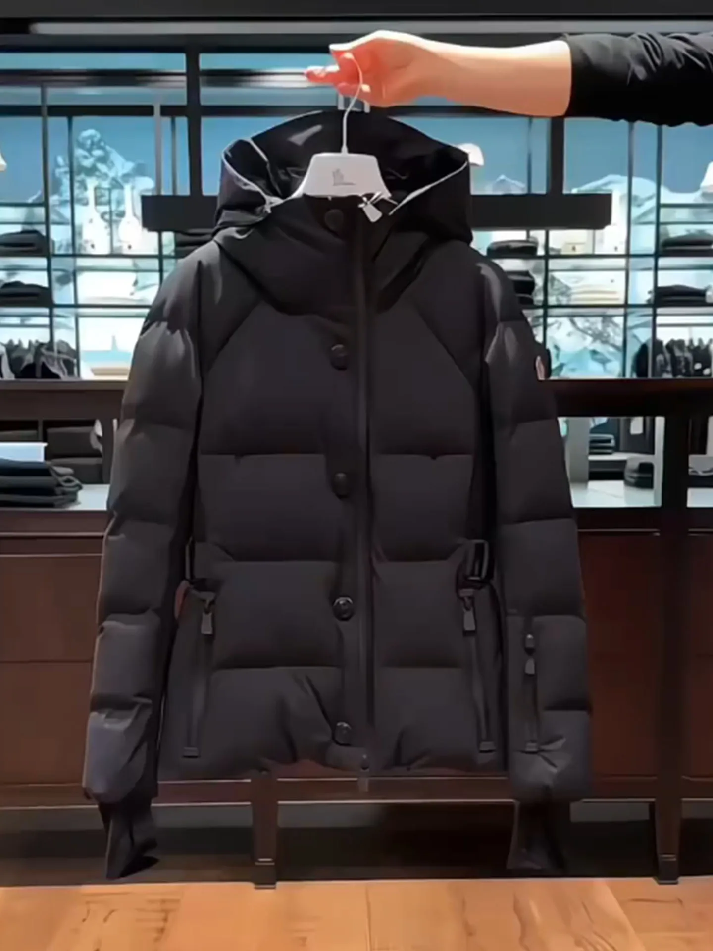 

Ele Bla Waist-Cinching down Jaet Women's Winter 2025 New High-End Feel Ski Suit Thi Outerwear Hooded Snowsuit