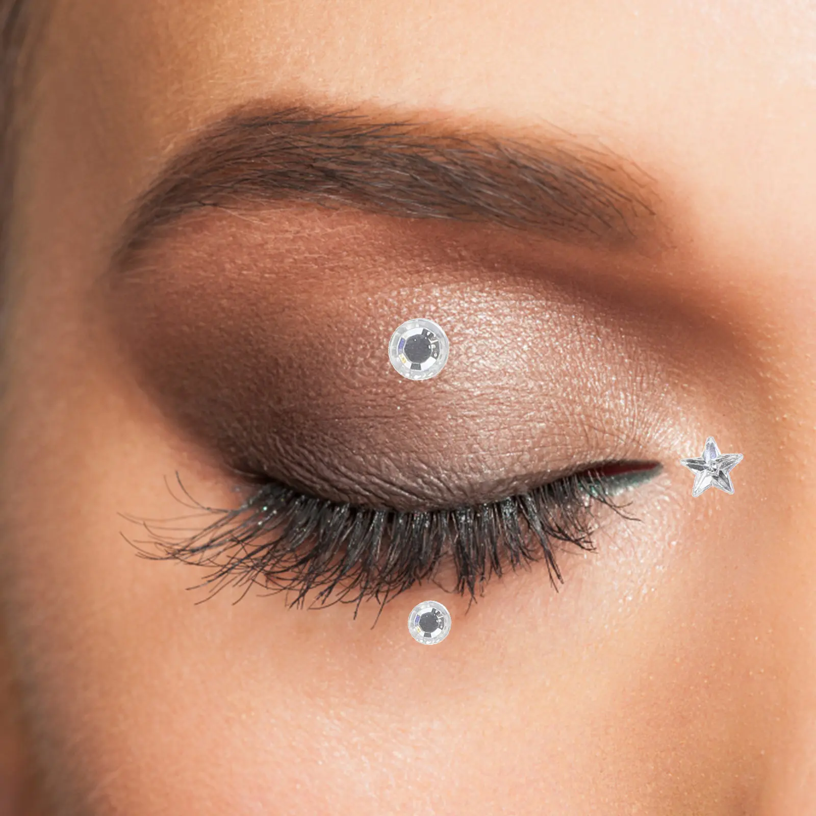 

1 Sheet Stick-on Face Gems Stickers Tear Drop Heart Star Shape Self Adhesive Jewelry Sparkle for Eyes Face Nails Phone Cases