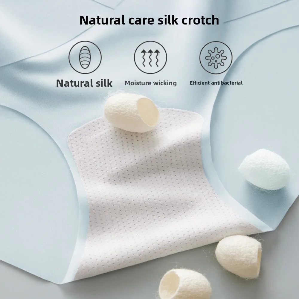 

High Waist Briefs Thin Ice Silk Panties Silk Crotch Shapewear Slimming Shapers Waist Trainer Seamless Butt Lifter Underpants