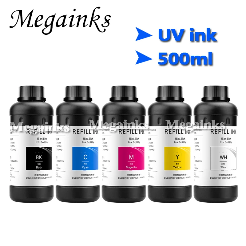 

500ML / Set Refill UV Ink For Epson L800 L805 L1800 R290 R330 1390 1400 4800 4880 7800 7880 TX800 XP600 XP300 UV DTF Prniter