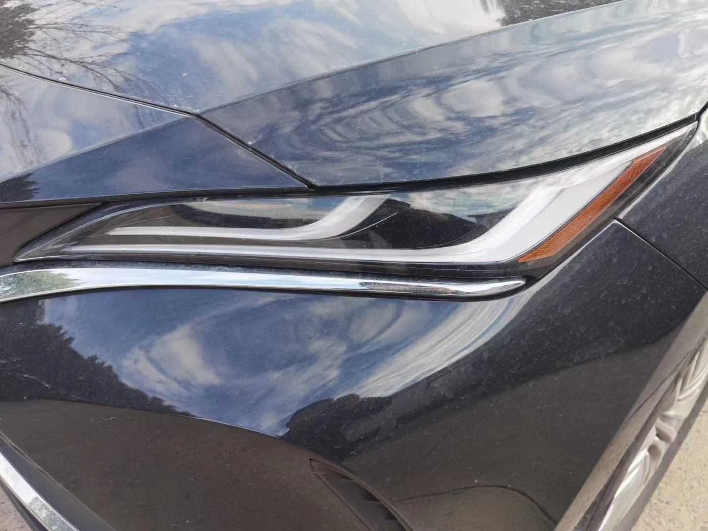 High Quality Head Light Lamp Styling Decoration White ABS Chrome Car Head Light Front LED Light for  Harrier 2020