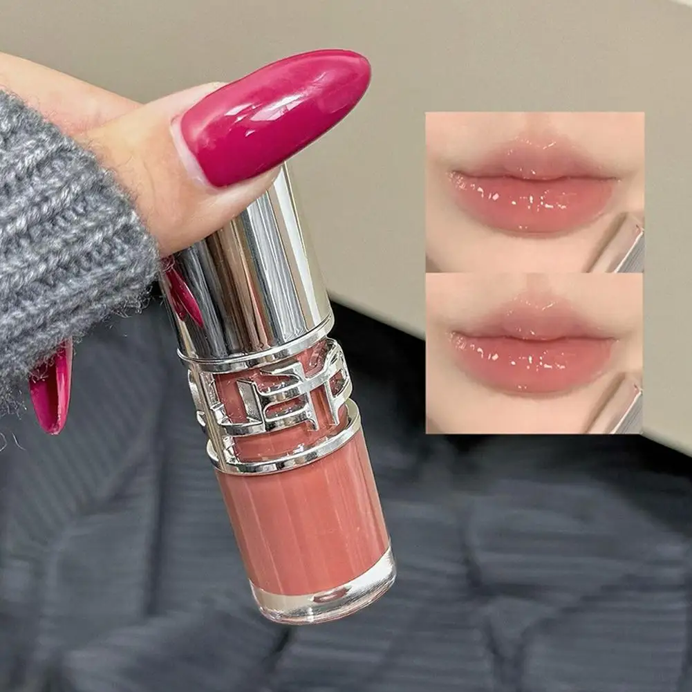 Esmalte labial espelhado brilhante, lábios aquosos, brilho labial aquoso com luz cintilante, maquiagem 6 cores, hidratante hidratante, longa duração