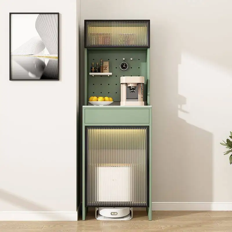 Solid wood sweeping robot storage cabinet significant other lockers housekeeping cabinet storage book cabinet movable