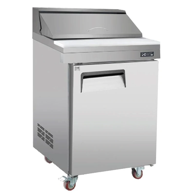 

Коммерческий холодильник-салатница из нержавеющей стали, прилавок для подготовки салатов, стол для приготовления пиццы и сэндвичей, витрина под прилавок