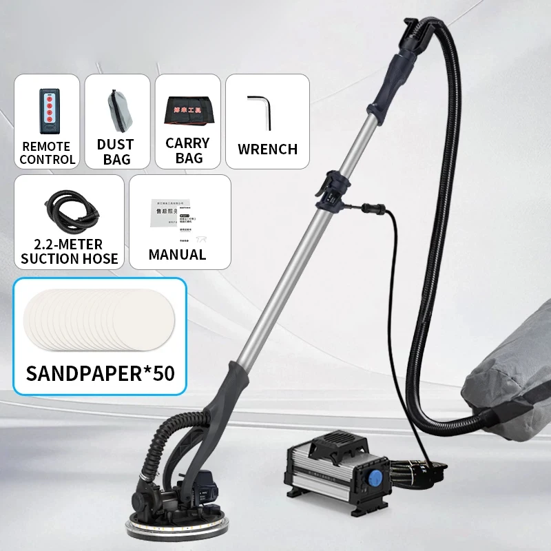 R7216 Wall Sander, Ceiling-Mounted Brushless Self-Vacuuming, Electric Motor for Wall Putty and Sandpaper 1050W
