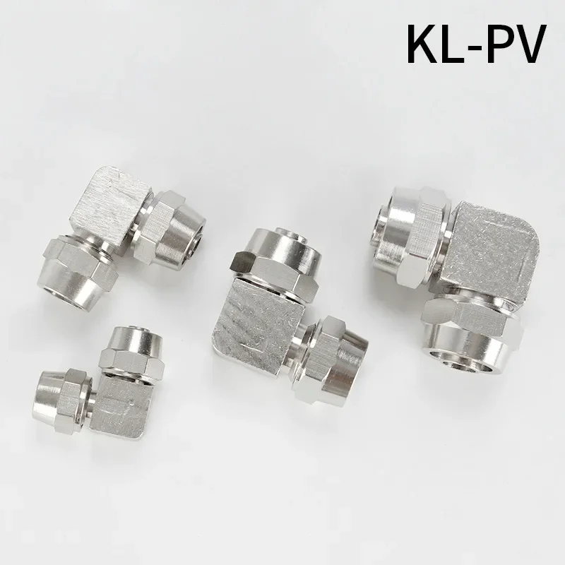 5pcs/lot Fast Wring Joint Brass Tube Elbow Fittings PV-6 PV-8 PV-10 Pneumatic Quick Plug Connector