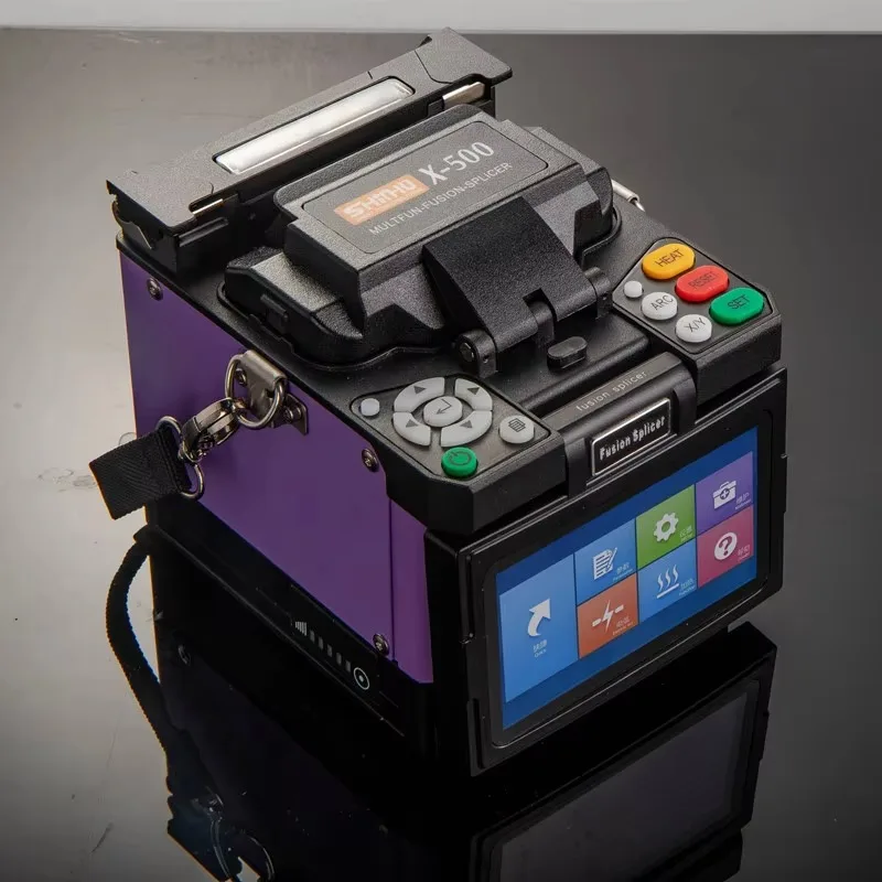 جهاز الربط الألياف الضوئية الأوتوماتيكي X500 المستخدم في سلك الجلد FTTH وFTTX وآلة صهر كابلات الألياف الضوئية