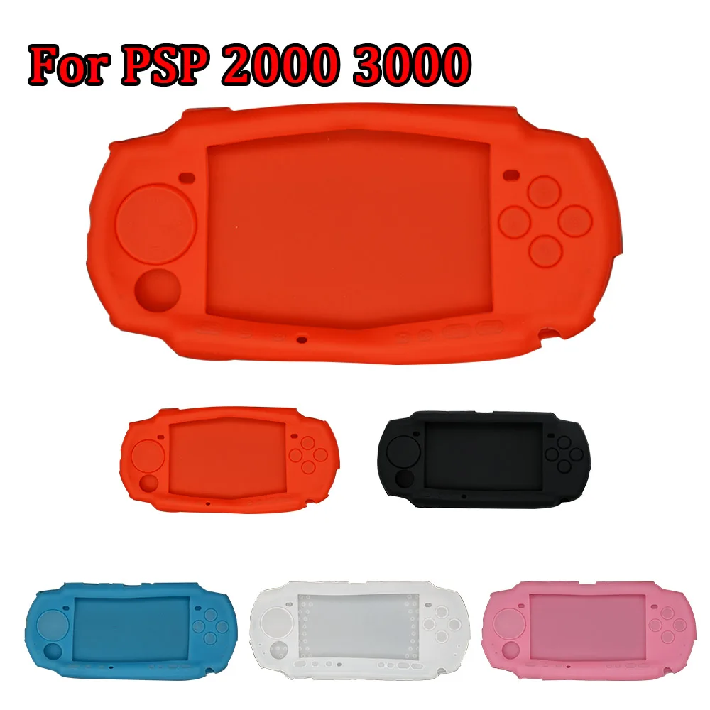 Silicone Case Dust Jacket Soft Cover Replacmeent for PSP 2000/3000 Game Console Protective Case Accessories 5 Colors Available