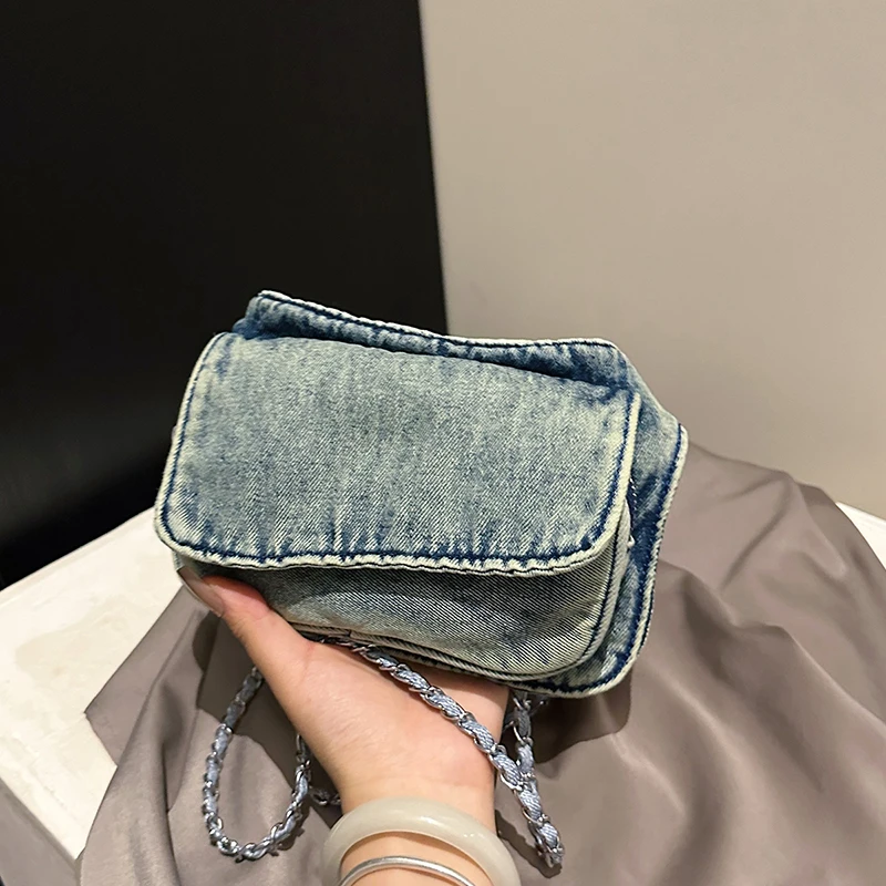 

Chain Casual Denim Women's Crossbody Bag 2026 New Hot Selling Versatile Waist Bag Fashionable Women's Bag Bolsas De Mujer
