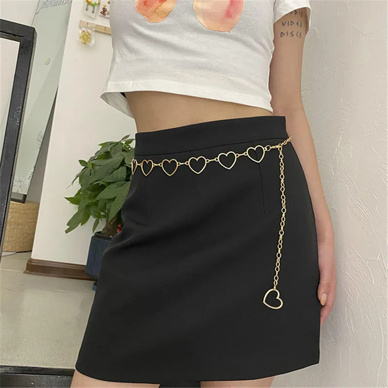 105cm Waistband Pants Classic Waist Chain Love Heart Hollow Girdle For Women Hip Hop Style Fashion Fine Waist Belts 2024 Trendy