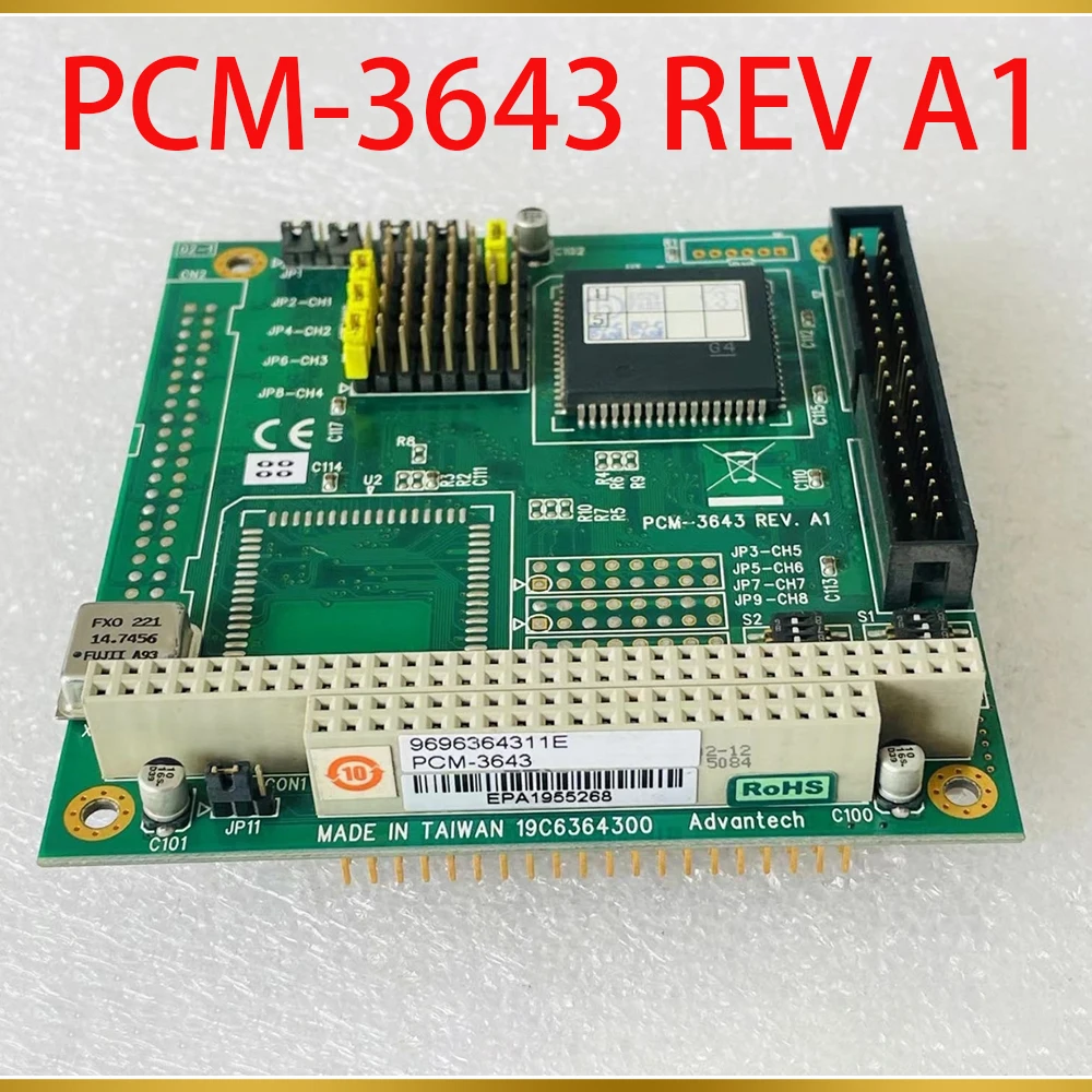 

4-Port RS232 PC104 For Advantech Serial Port Card Expansion Card Communication Module PCM-3643 REV A1