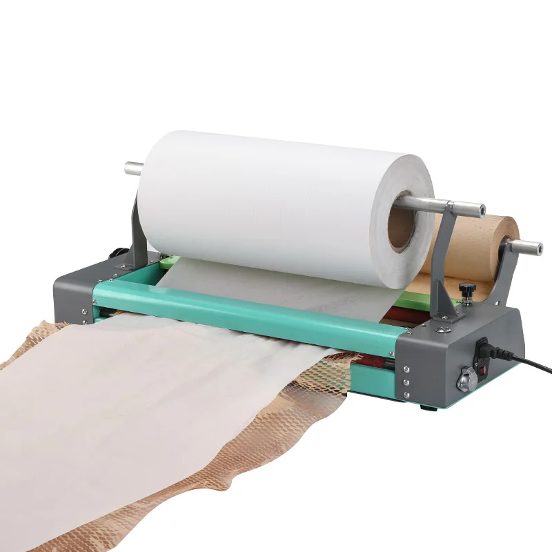 

Machine Cutter Automatic Electric Kraft Wrapping Roll Honeycomb Paper Dispenser With Foot Switch