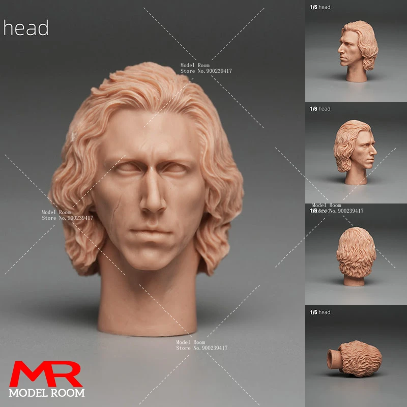 Unpainted 1/6 Hugh Jackman Joaquin Tom Holland Bruce Willis Head Sculpt Carving Model Fit 12\'\' Male Soldier Action Figure Body
