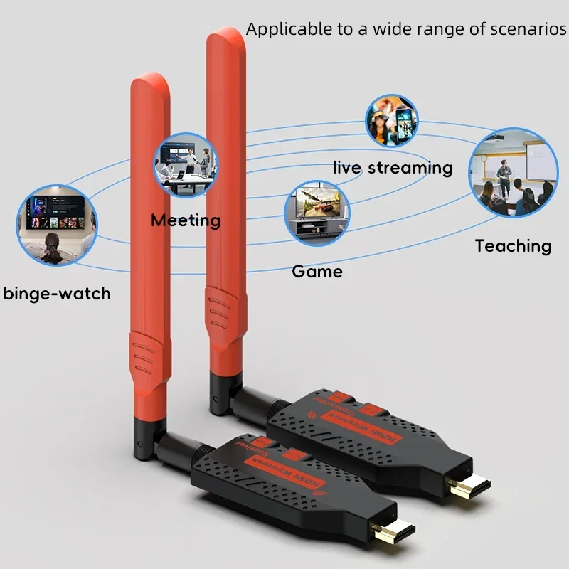 5.8G 1080P 150M Wireless HDMI-compatible Video Transmitter Receiver Extender Display Adapter Dongle Share For Camera TV Monitor