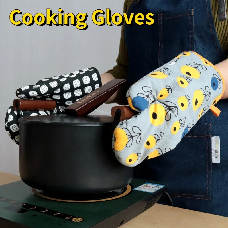 Hot BBQ Gloves Heat Resistant Kitchen Oven Professional Long Heat Resistant Cooking Gloves for Grill,Grilling,Smoker,Barbeque