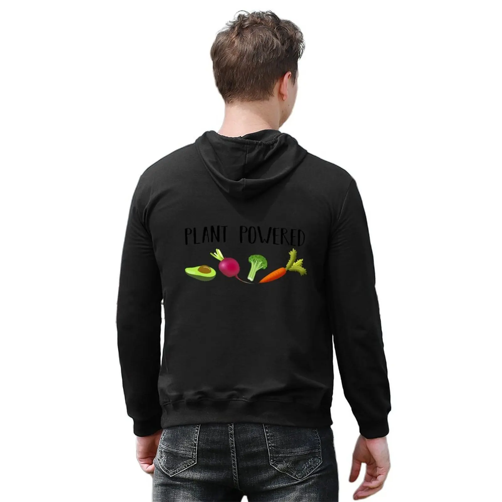 Plant Powered Hoodie anime clothing men's autumn clothes korean clothes aesthetic clothing men's hoodie sweatshirt