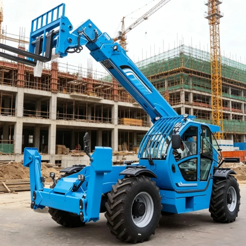 Customized 15M 17M 20M Telescopic Boom Forklift 2.5 3.5 Ton Articulated Telehandler with Rotating Cabin Diesel 4WD Rough Terrain